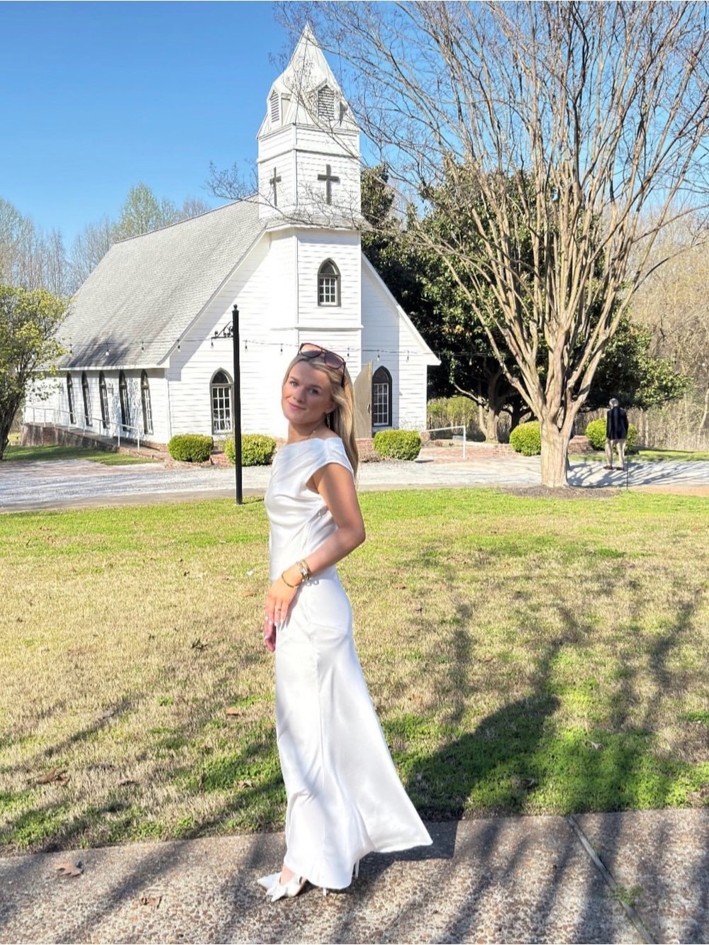 Elegant One-Shoulder White Evening Gown